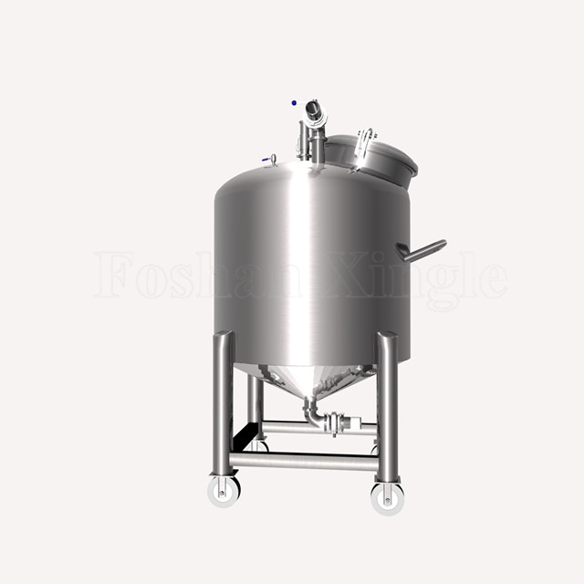 Tangki Pencampur Penyimpanan Vertikal Susu Seluler 100L Stainless Steel