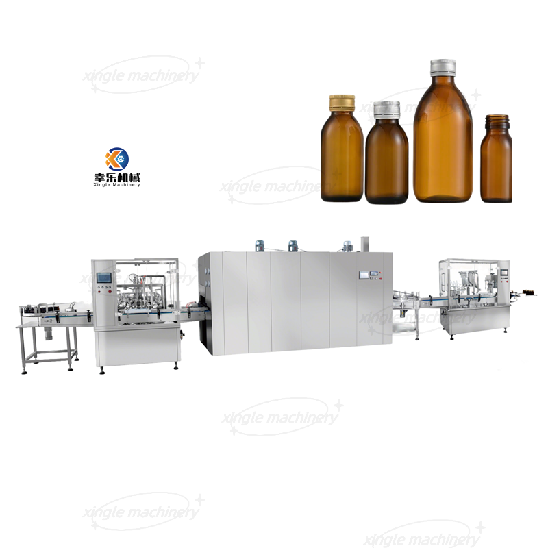Lini Produksi Pengisian Botol Kecepatan Rendah Dosis Besar Cairan Oral