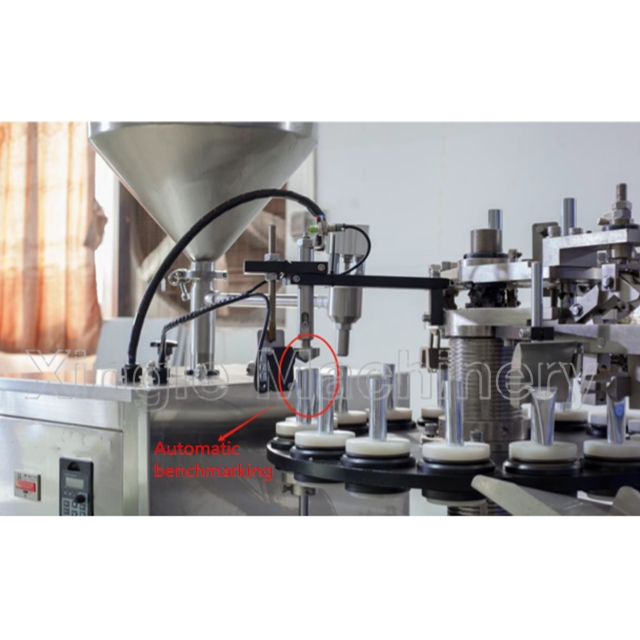Mesin Penyegel Tabung Aluminium Semi Otomatis Lotion Kosmetik