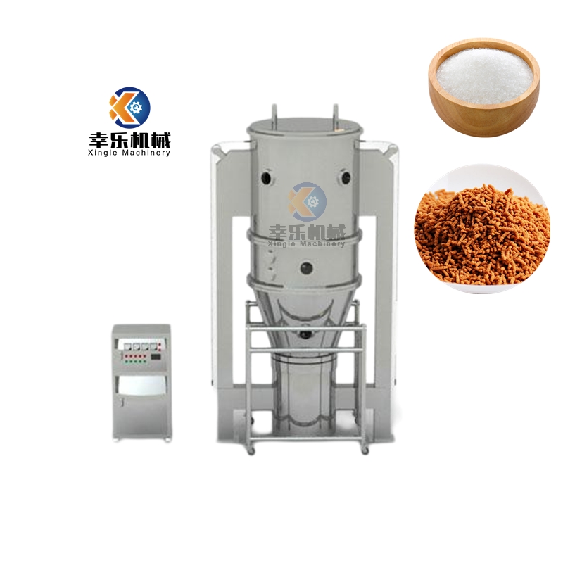 Mesin Granulator Pengering Tempat Tidur Fluidisasi Vertikal Stainless Steel Lab
