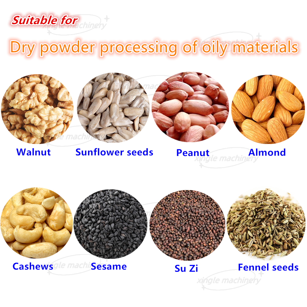 Mesin Penggiling Kacang Almond Bahan Berminyak Otomatis