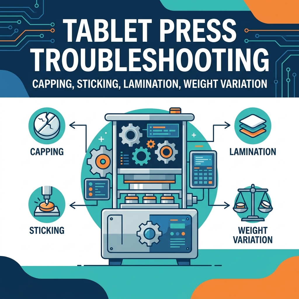 Pemecahan Masalah Mesin Press Tablet: Pembatasan, Lengket, Laminasi, dan Variasi Berat